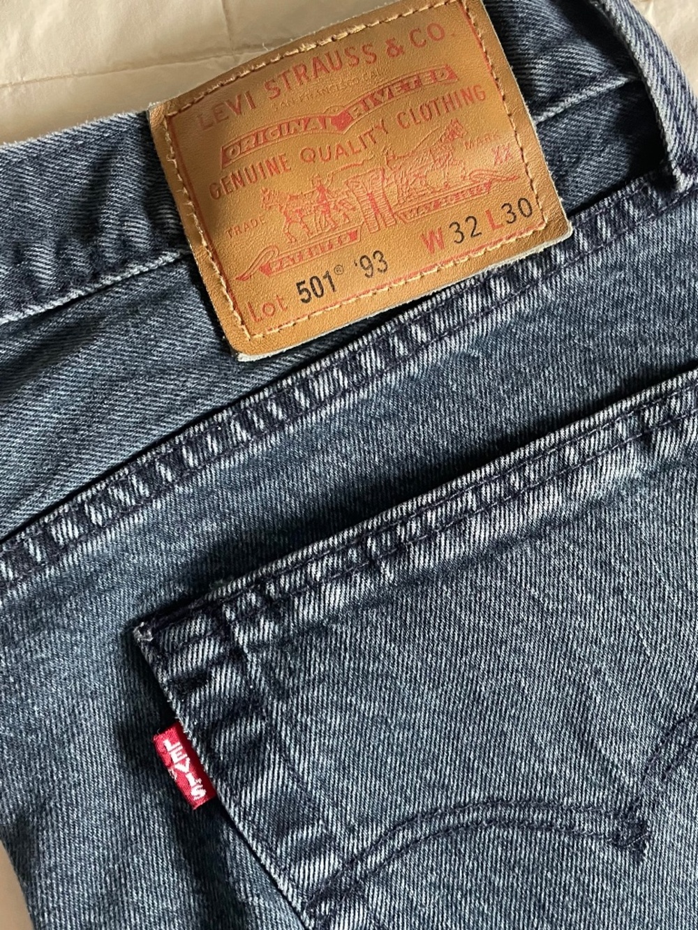 Levi's 501 '93 Straight Fit Men's Jeans - Blue Black - 32WX30L